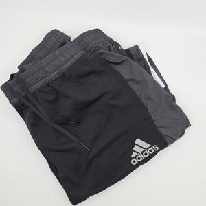 Adidas Pants Mens Medium Black Excellent Ankle Zip Tapered Running Primegreen